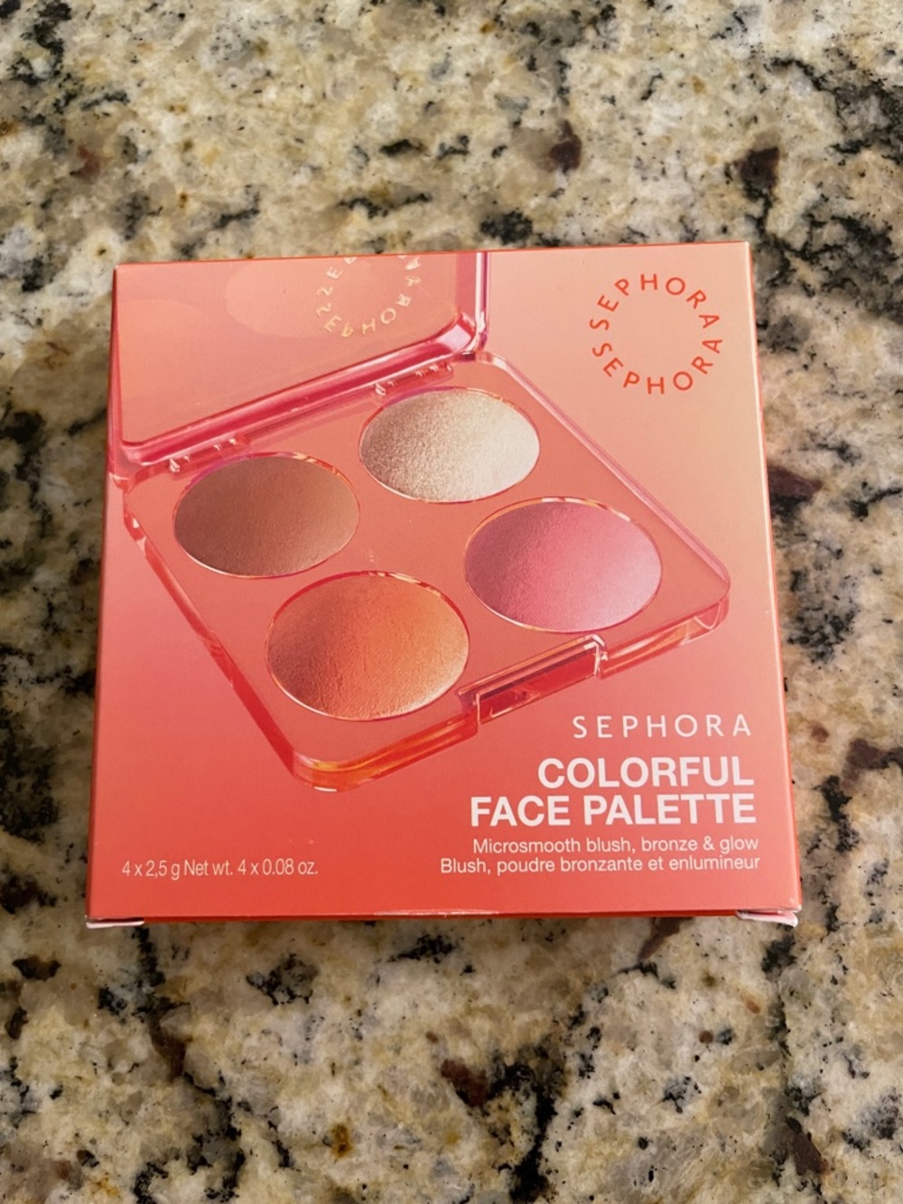 Sephora Colorful Face Palette - Coral, Pink & Champagne